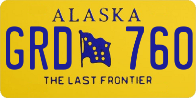 AK license plate GRD760