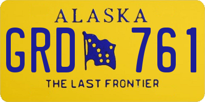 AK license plate GRD761