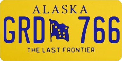 AK license plate GRD766