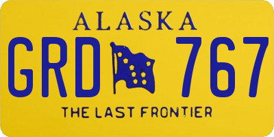 AK license plate GRD767