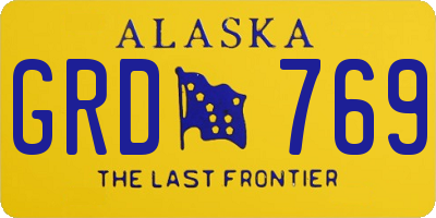 AK license plate GRD769