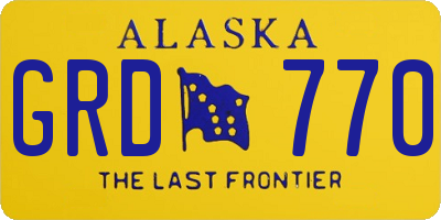 AK license plate GRD770