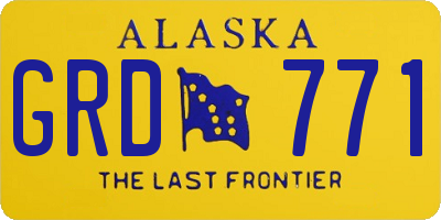 AK license plate GRD771