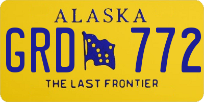 AK license plate GRD772