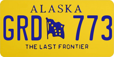 AK license plate GRD773