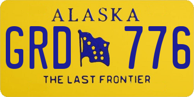 AK license plate GRD776