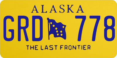 AK license plate GRD778