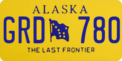 AK license plate GRD780