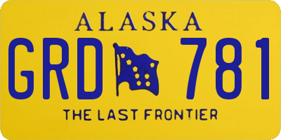 AK license plate GRD781