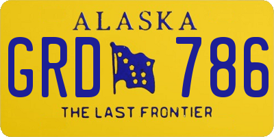 AK license plate GRD786