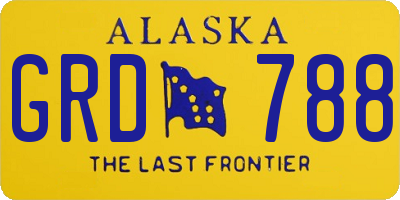 AK license plate GRD788