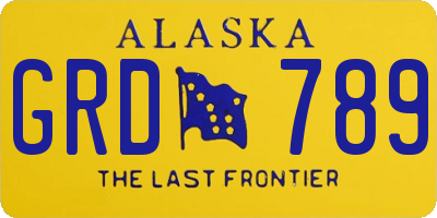 AK license plate GRD789