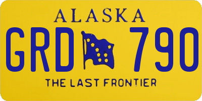 AK license plate GRD790