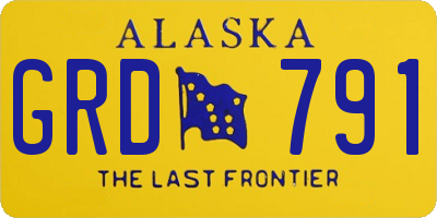 AK license plate GRD791