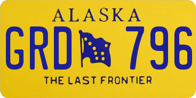 AK license plate GRD796