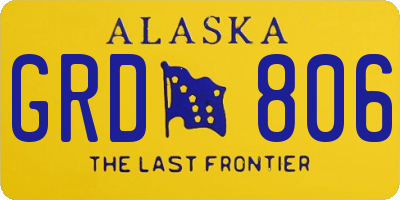 AK license plate GRD806