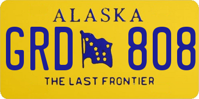 AK license plate GRD808
