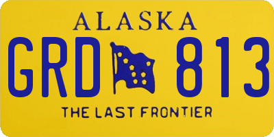 AK license plate GRD813