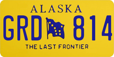 AK license plate GRD814