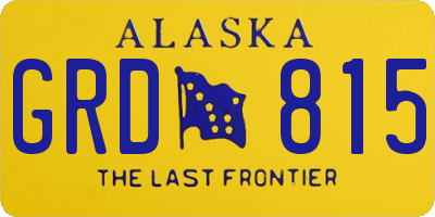 AK license plate GRD815