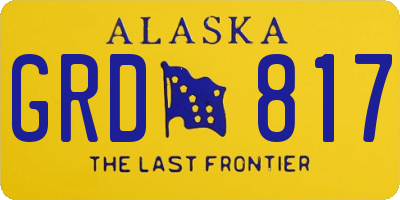 AK license plate GRD817
