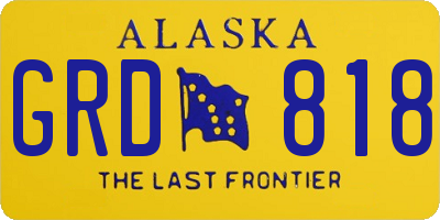 AK license plate GRD818