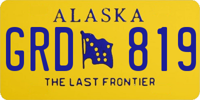 AK license plate GRD819