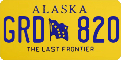 AK license plate GRD820