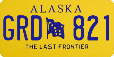 AK license plate GRD821