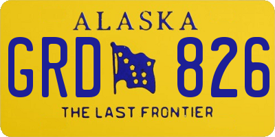 AK license plate GRD826