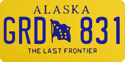 AK license plate GRD831
