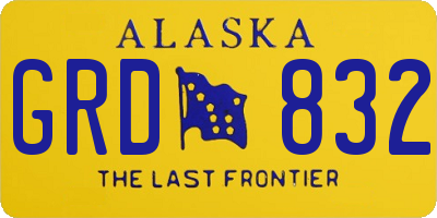 AK license plate GRD832