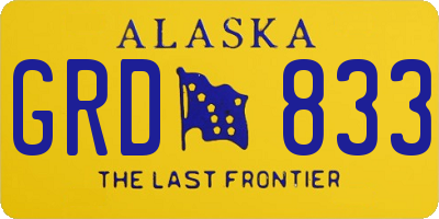 AK license plate GRD833