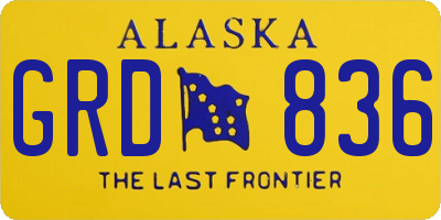 AK license plate GRD836