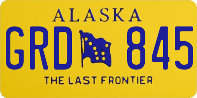 AK license plate GRD845