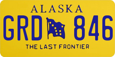 AK license plate GRD846