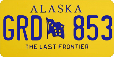 AK license plate GRD853