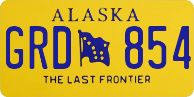 AK license plate GRD854