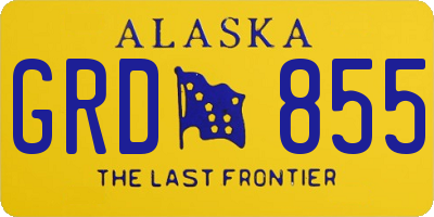 AK license plate GRD855