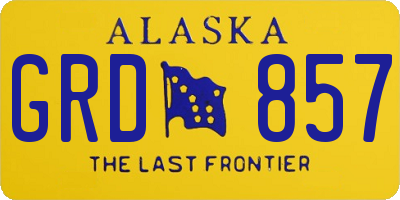 AK license plate GRD857