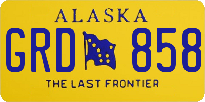 AK license plate GRD858