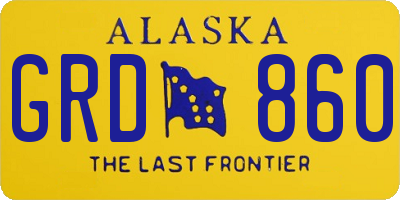 AK license plate GRD860