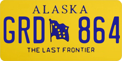 AK license plate GRD864