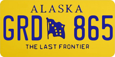 AK license plate GRD865