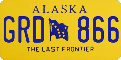 AK license plate GRD866