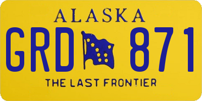 AK license plate GRD871