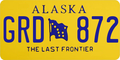 AK license plate GRD872