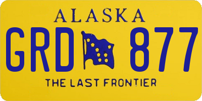 AK license plate GRD877