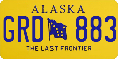 AK license plate GRD883