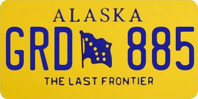 AK license plate GRD885